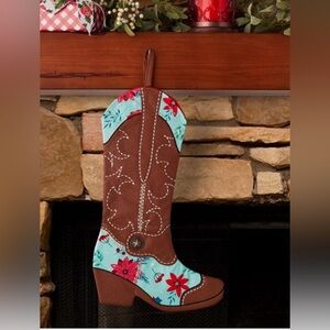 New Pioneer Woman floral cowboy boot Christmas Stocking 20”